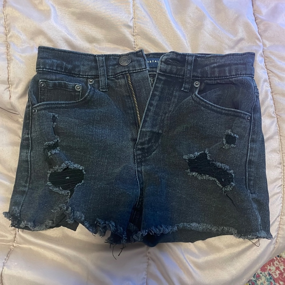 Black Denim Shorts